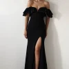 Olympia Off The Shoulder Gown | Black