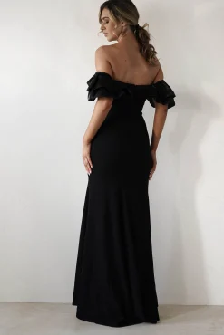 Olympia Off The Shoulder Gown | Black