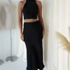 Pamela Satin Top | Black