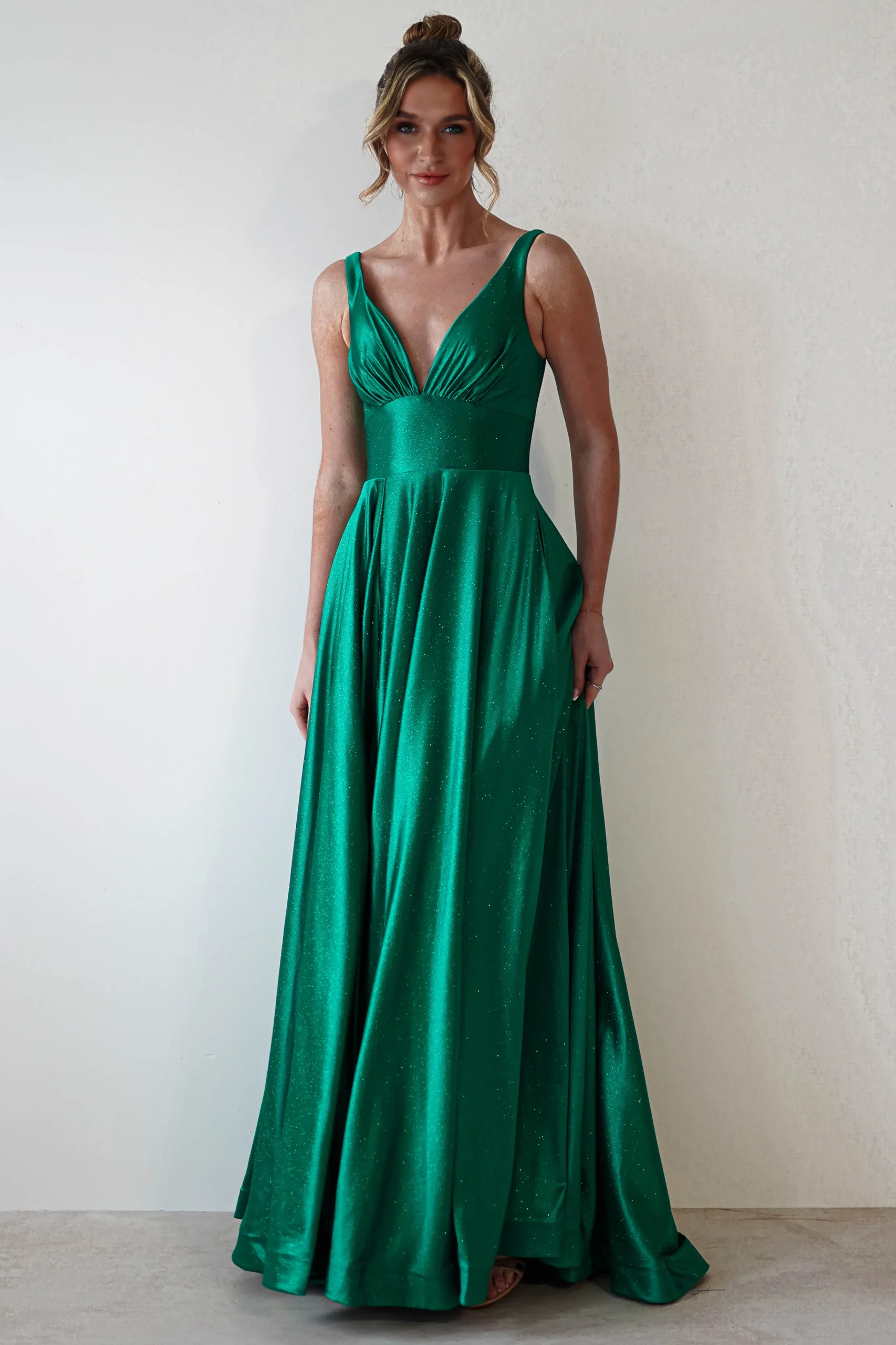 Penelope Glitter Princess Gown | Green