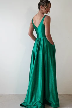 Penelope Glitter Princess Gown | Green