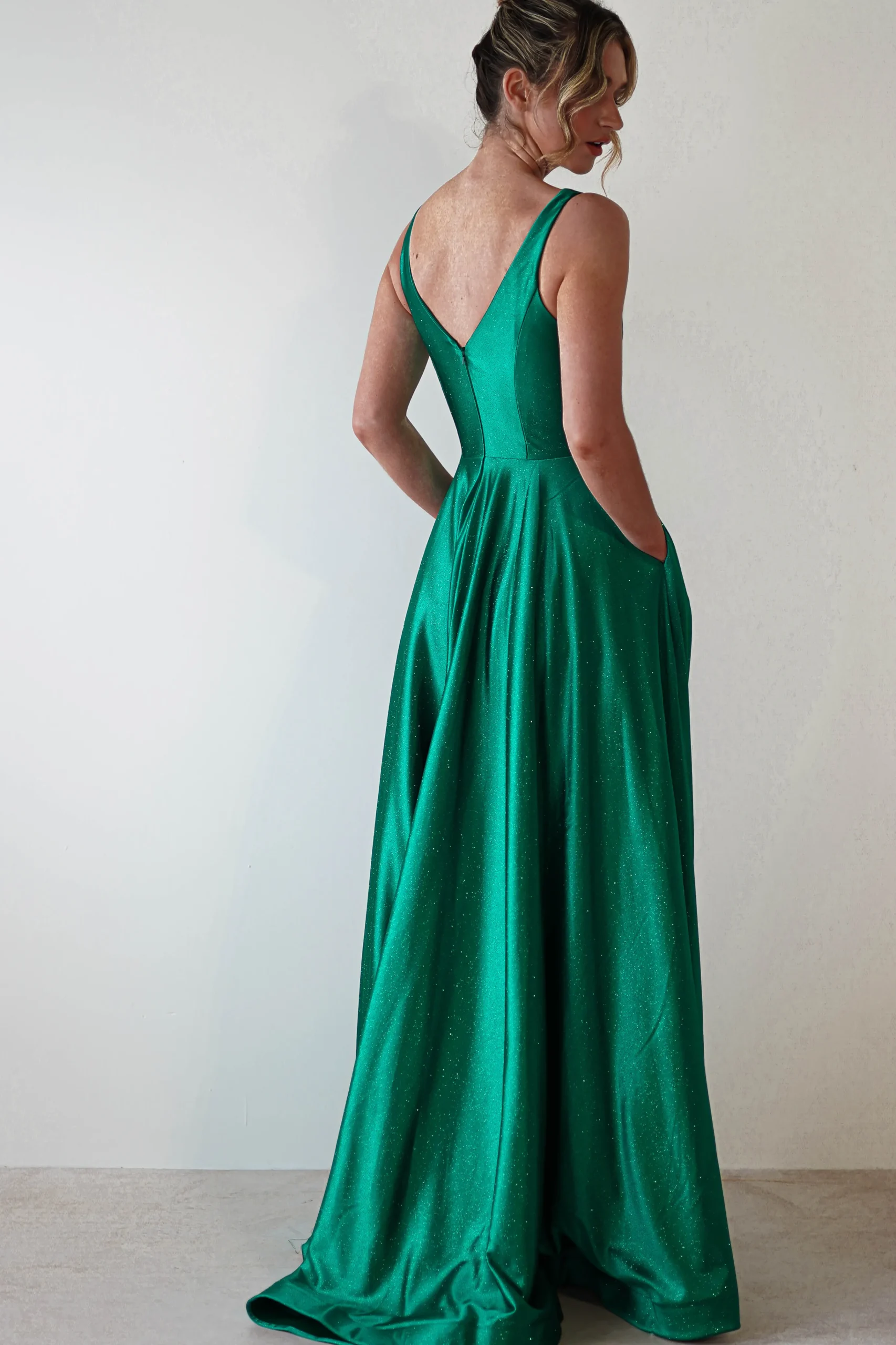 Penelope Glitter Princess Gown | Green
