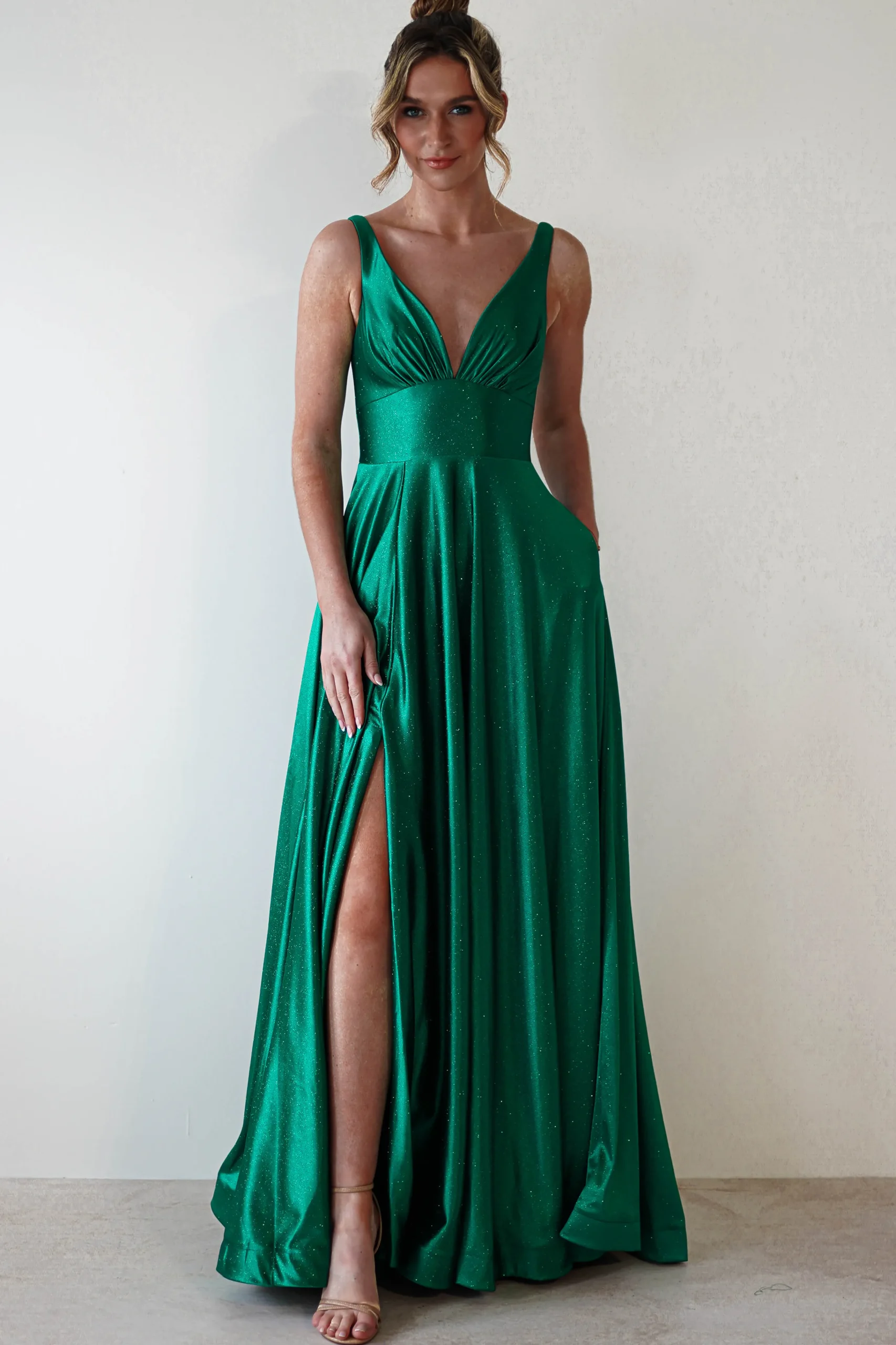 Penelope Glitter Princess Gown | Green