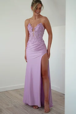 Perla Embellished Gown | Lilac