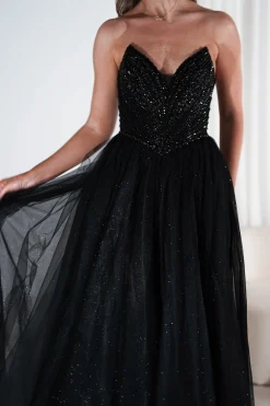 Priscilla Princess Glitter Gown | Black