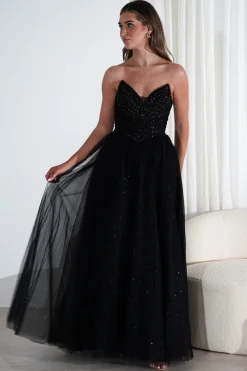 Priscilla Princess Glitter Gown | Black