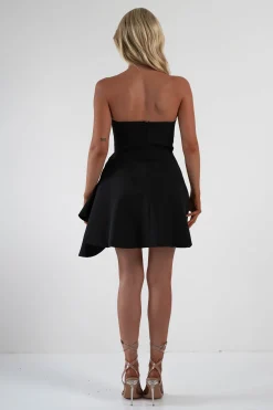 Quinta Strapless Mini Dress | Black