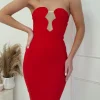 Radio City Bandage Dress | Red
