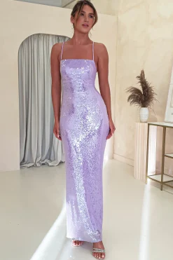 Renesmee Sequin Maxi Dress | Lilac