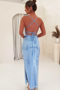 Renesmee Sequin Maxi Dress | Blue