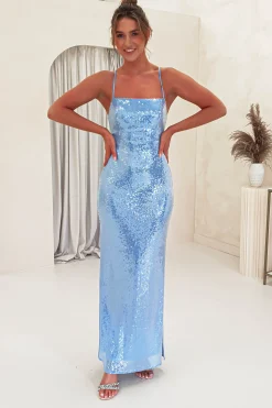 Renesmee Sequin Maxi Dress | Blue