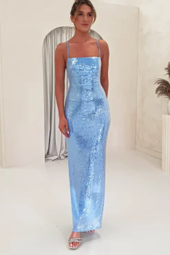 Renesmee Sequin Maxi Dress | Blue