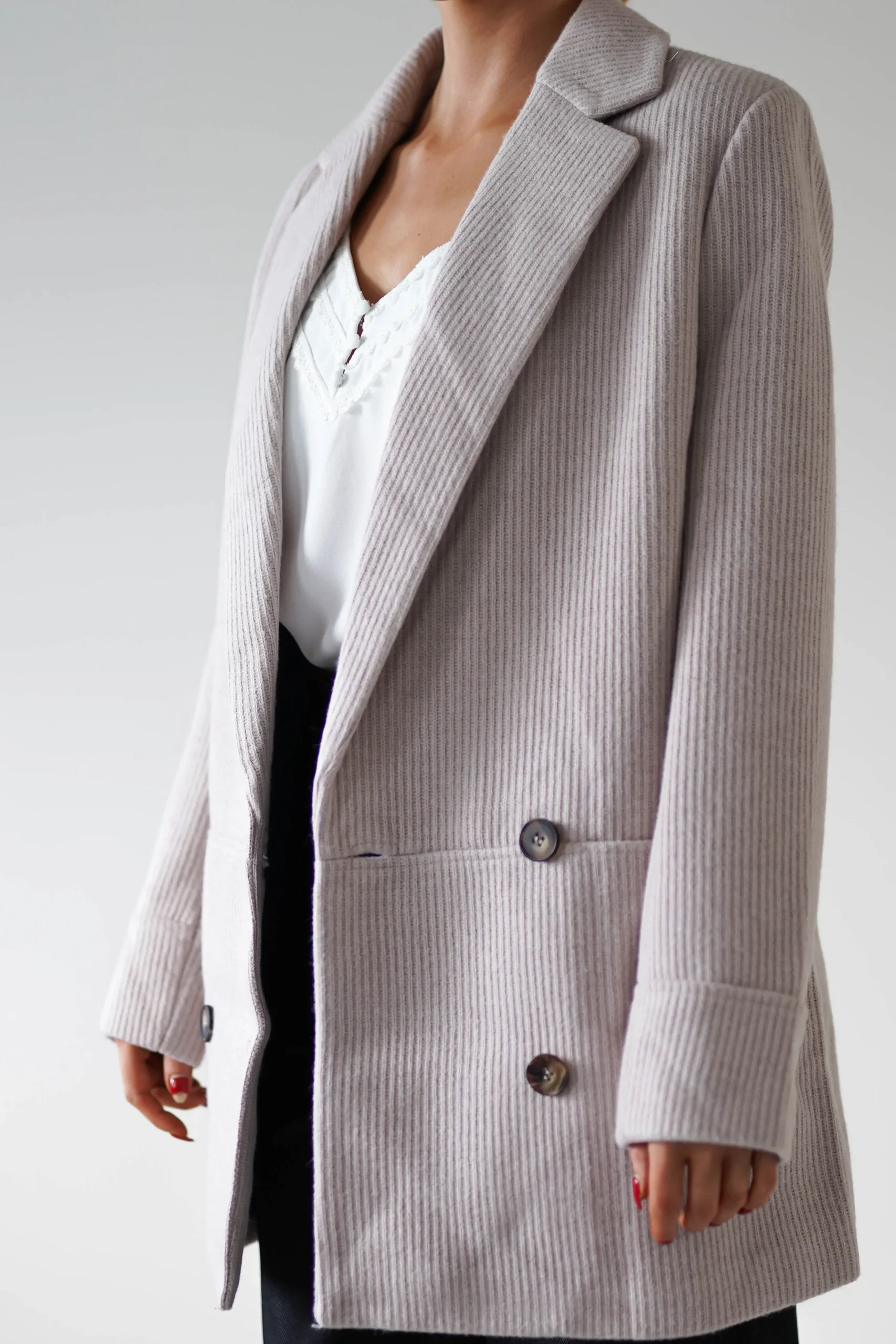 Reno Tailored Over Sized Coat | Taupe