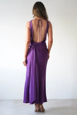 River Backless Maxi Dress | Deep Purple