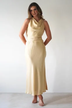 River Backless Maxi Dress | Sand