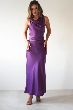 River Backless Maxi Dress | Deep Purple