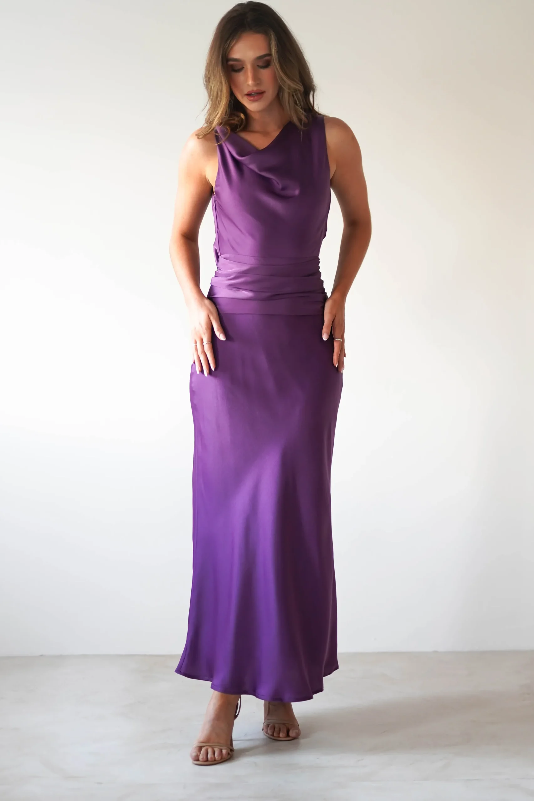 River Backless Maxi Dress | Deep Purple