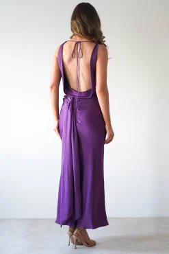 River Backless Maxi Dress | Deep Purple