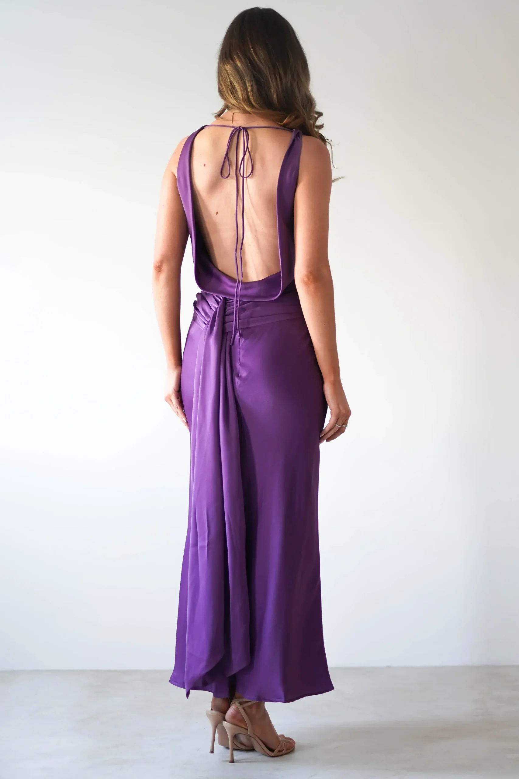 River Backless Maxi Dress | Deep Purple
