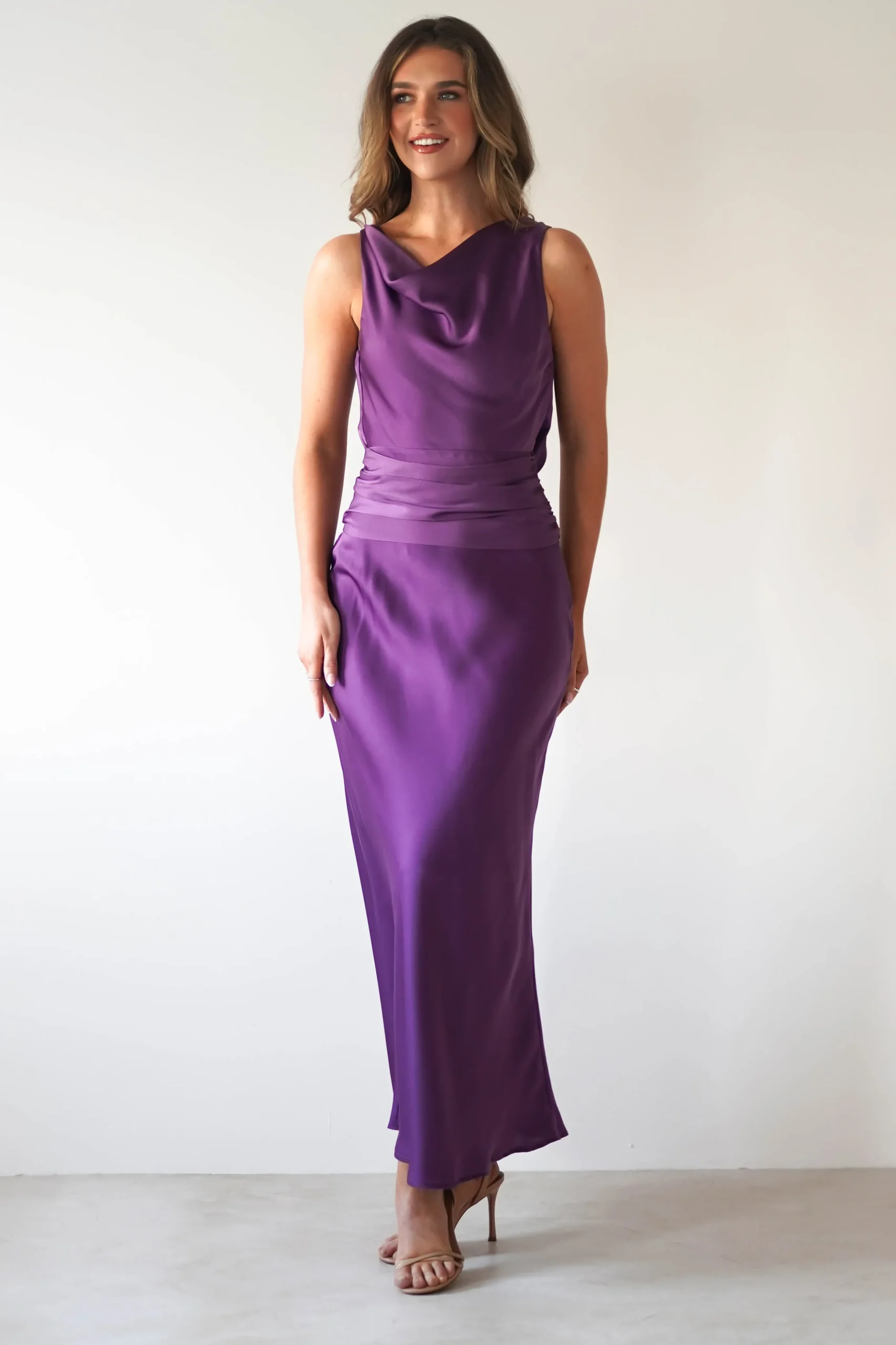 River Backless Maxi Dress | Deep Purple