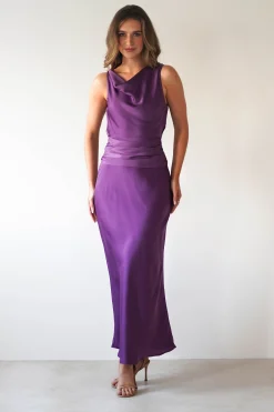 River Backless Maxi Dress | Deep Purple