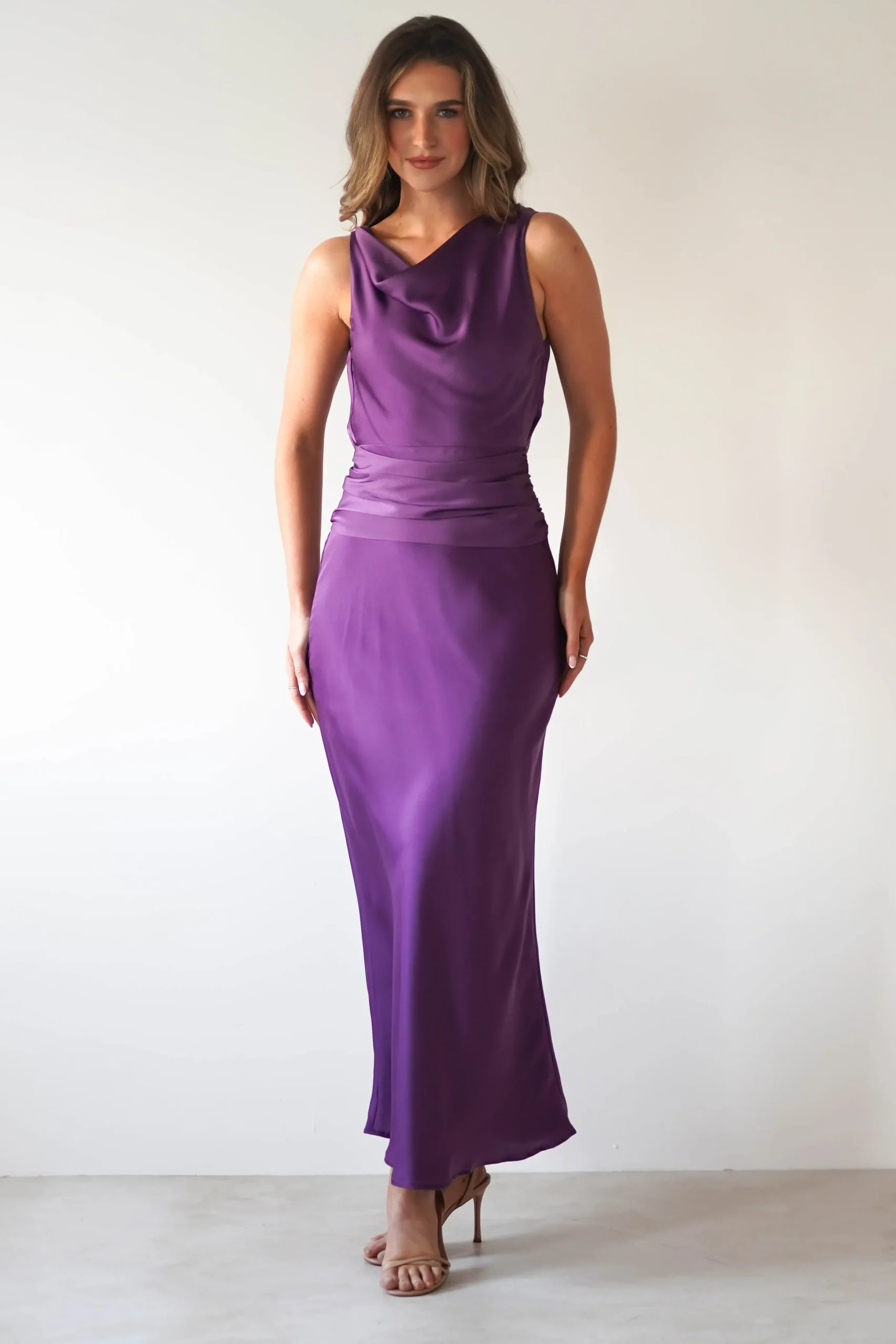 River Backless Maxi Dress | Deep Purple