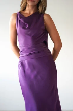 River Backless Maxi Dress | Deep Purple