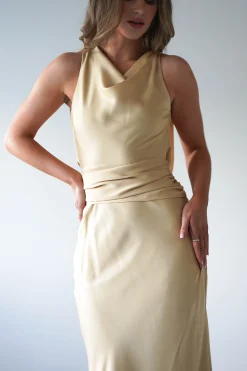 River Backless Maxi Dress | Sand
