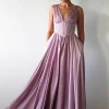 Scarlette Soft Satin Maxi Gown | Mauve