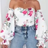 Shani Off The Shoulder Top/Bodysuit | Mixed Print