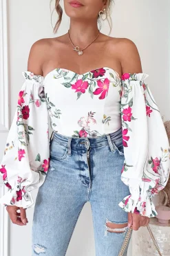 Shani Off The Shoulder Top/Bodysuit | Mixed Print