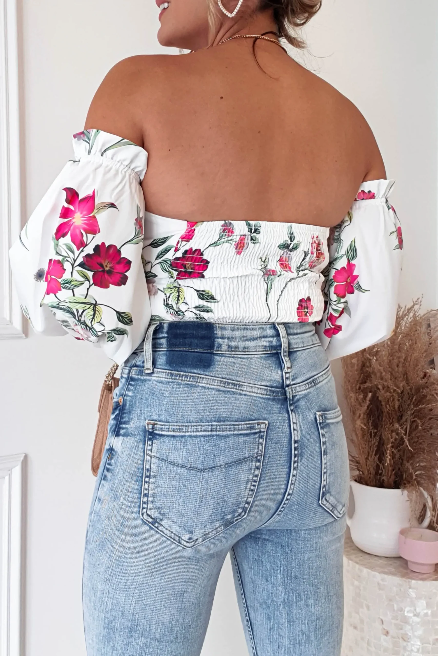 Shani Off The Shoulder Top/Bodysuit | Mixed Print