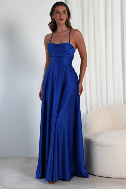 Shantal Satin Gown | Royal Blue