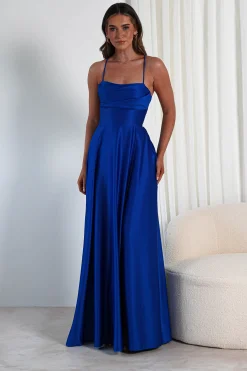 Shantal Satin Gown | Royal Blue