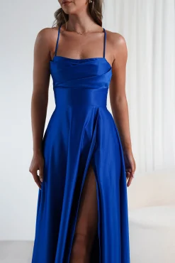 Shantal Satin Gown | Royal Blue