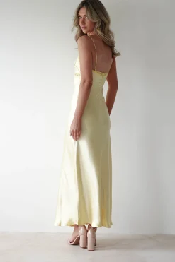 Sophia Soft Lace Maxi Dress | Yellow