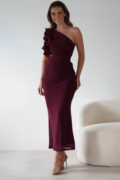 Sydney Bodycon Maxi Dress | Wine
