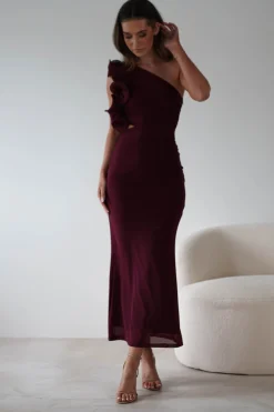 Sydney Bodycon Maxi Dress | Wine