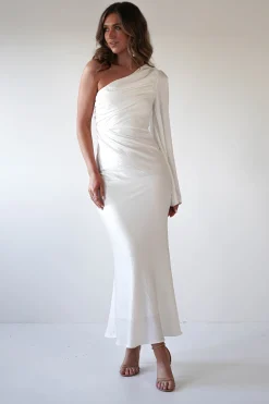 Sylvana Silky Maxi Dress | Ivory