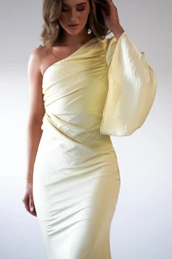 Sylvana Silky Maxi Dress | Yellow