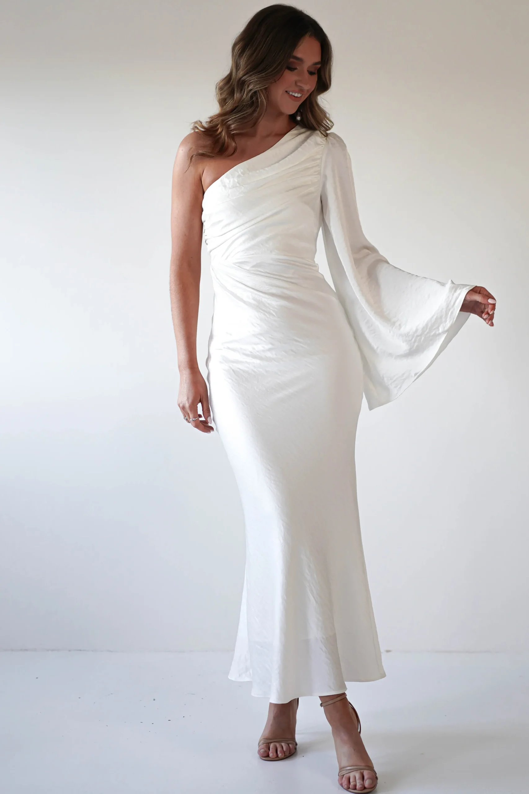 Sylvana Silky Maxi Dress | Ivory