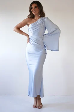 Sylvana Silky Maxi Dress | Blue