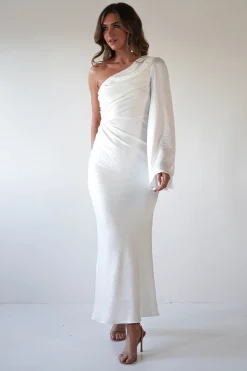 Sylvana Silky Maxi Dress | Ivory