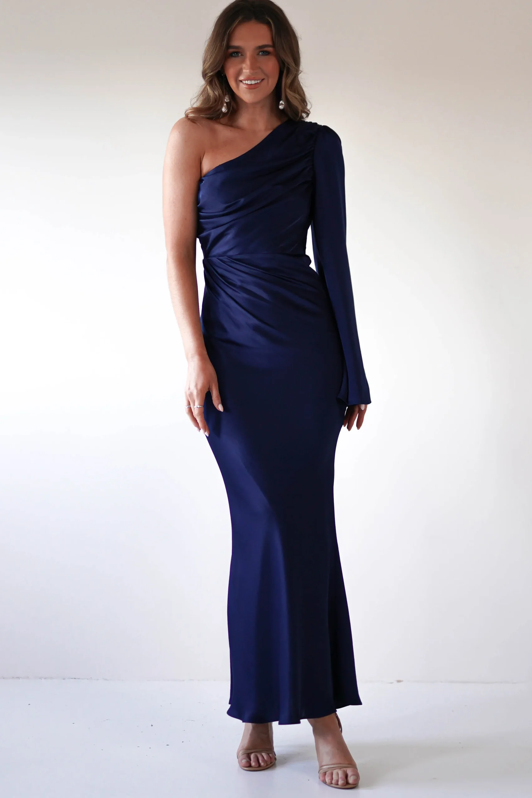 Sylvana Silky Maxi Dress | Navy