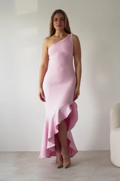Tabitha Textured Bodycon Midaxi Dress | Pink