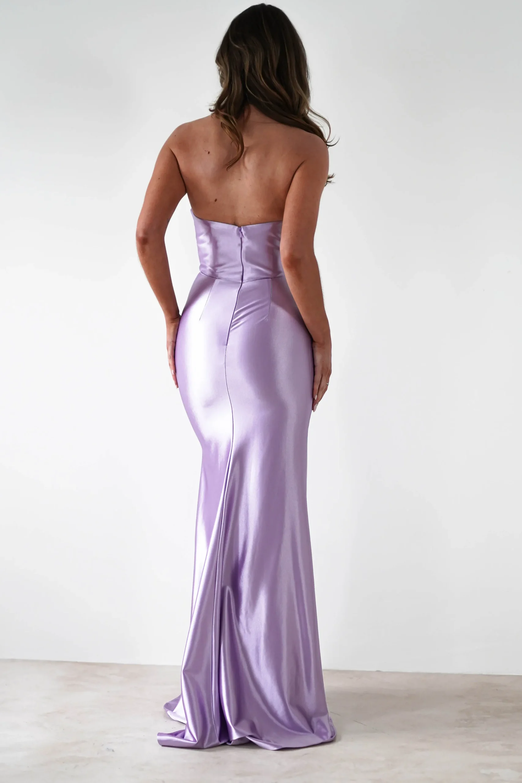 Venice Strapless Bodycon Gown | Lilac