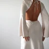 Vivian Long Sleeve Midi Dress | Champagne